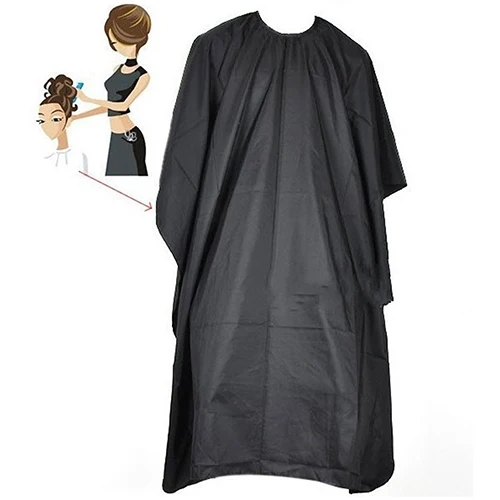 

Solid Black Hair Cutting Gown Cape Pro Salon Hairdressing Hairdresser Barber BGVI