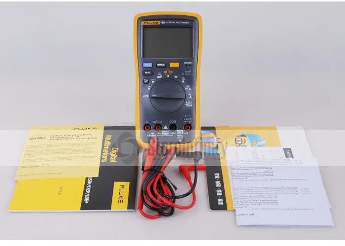 Fluke 18B+ светодиодный AC/DC Цифровой мультиметр напряжения тока+ преобразователь переменного тока клещи