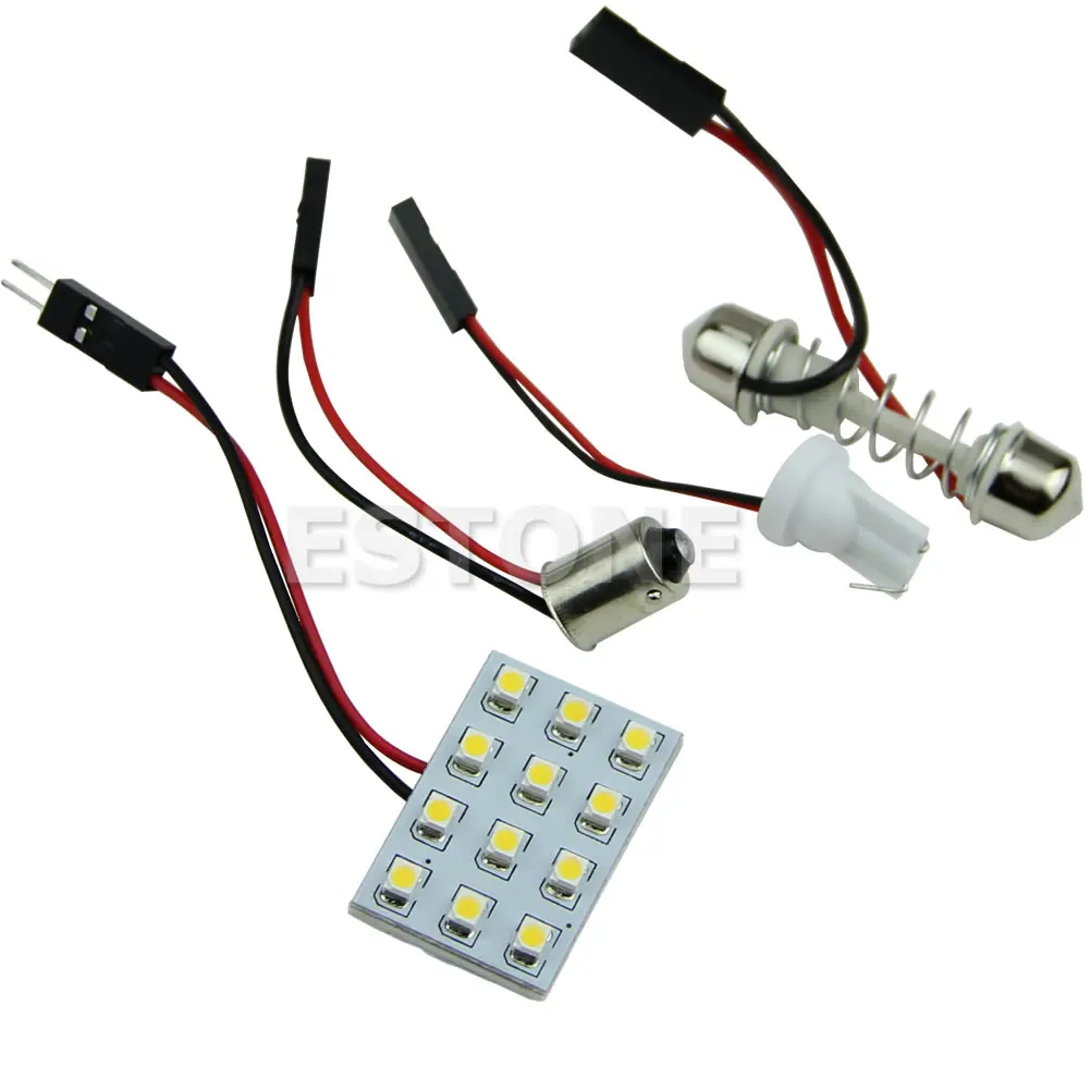 

New 12 LED 3528 SMD Warm White Lamp Car Interior Room Dome Door Light Bulb
