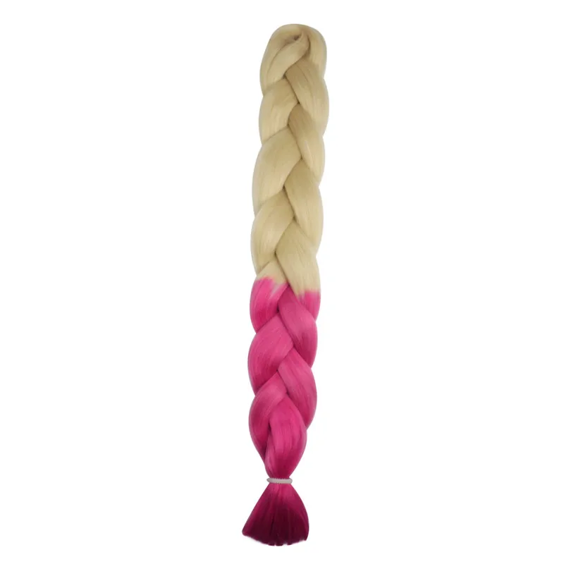 MapofBeauty Омбре крупное плетение 2" 100 г/шт. черные розовые волосы крючком косы блонд синтетические волосы для наращивания накладные прически