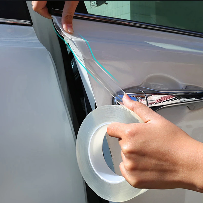  Autocollant de seuil de Porte de Voiture, 10 cm x 10 m  Universel Film de Protection de Peinture de Voiture Transparent, Film de  Protection de Bord de Porte de Voiture