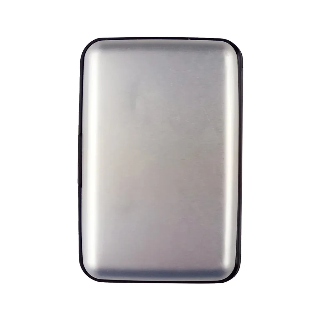 Брендовый кошелек кожаный держатель для кредитных карт RFID Мужской Водонепроницаемый Бизнес ID кошелек для кредитных карт пластиковый Карманный чехол Блокировка Xew - Цвет: Silver