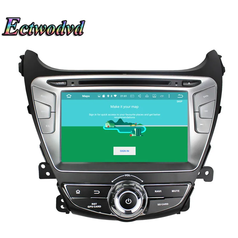 Clearance Ectwodvd Octa Core 4G RAM 64G ROM Android 9.0 Car Multimedia DVD Player GPS HeadUnit For Hyundai Elantra 2014 2015- 5