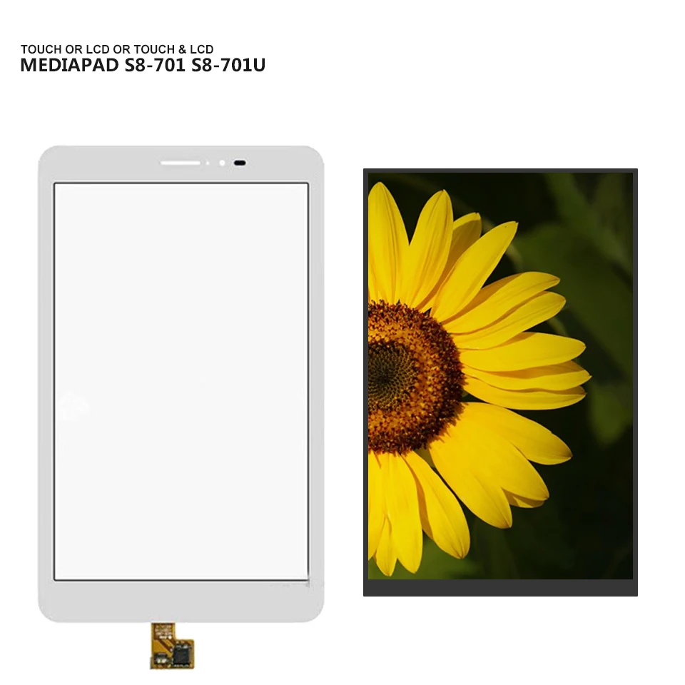 

For Huawei Mediapad T1 8.0 3G S8-701u / Honor Pad T1 S8 Display Panel LCD Combo Touch Screen Glass Sensor Replacement Parts