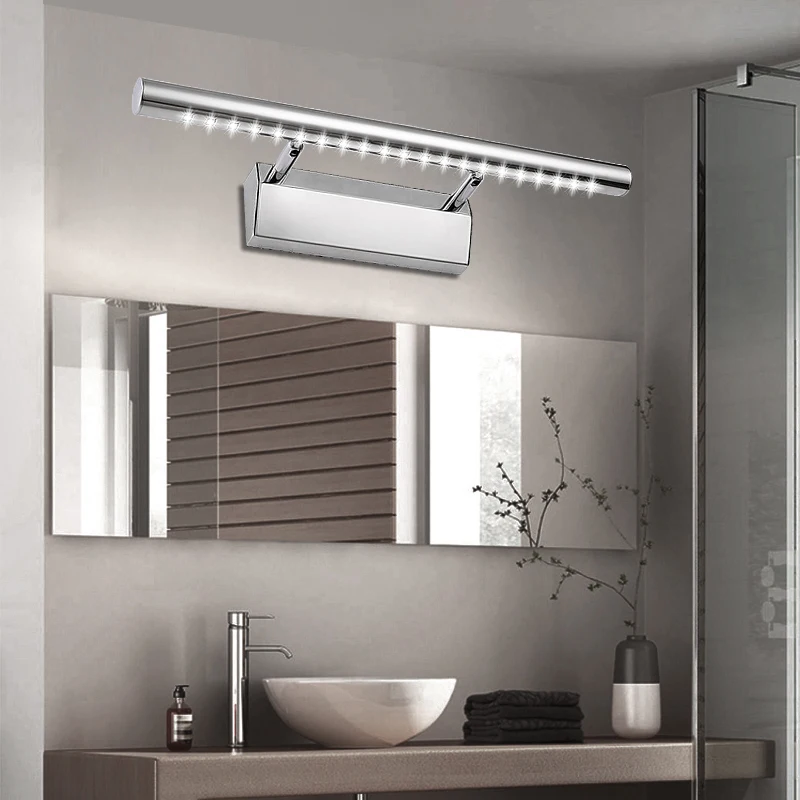 Billige JUSHENG Moderne LED Wand Lichter Leuchte in Bad Edelstahl LED Spiegel Licht Über Spiegel 3 W 5 W 7 W 9 W 12 W Innen Beleuchtung