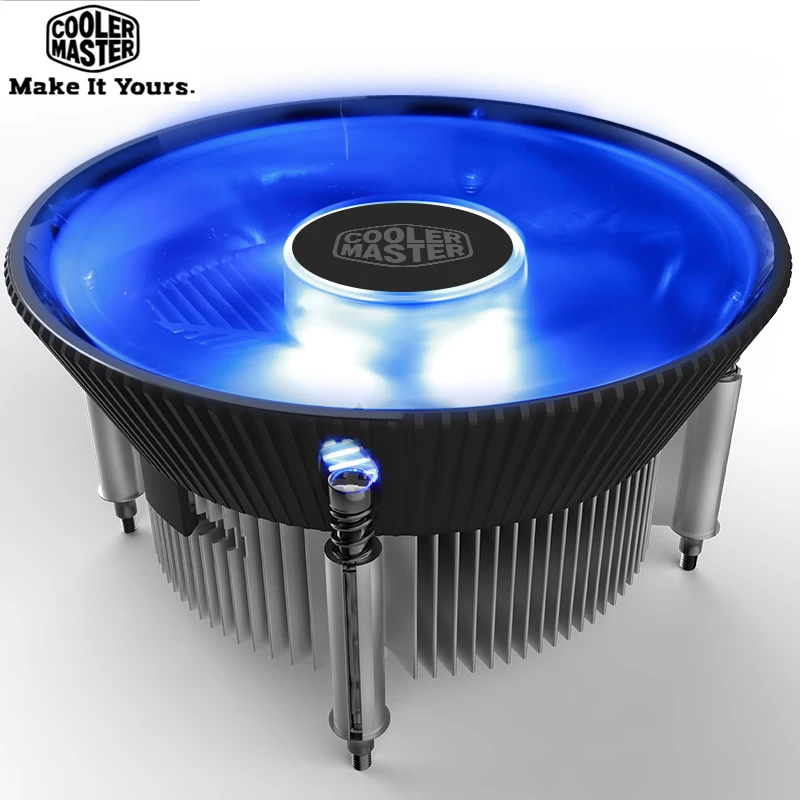 

Cooler Master I70C MINI CPU Cooler 12cm LED Blue Light Quiet Cooling Fan For Intel 1156 1155 1151 1150 CPU Radiator 120mm PC Fan