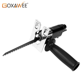 

GOXAWEE Reciprocating Saw Jig Saw Attachment Change Electric Drill Into Reciprocating Saw Metal File For Wood Metal Cutting