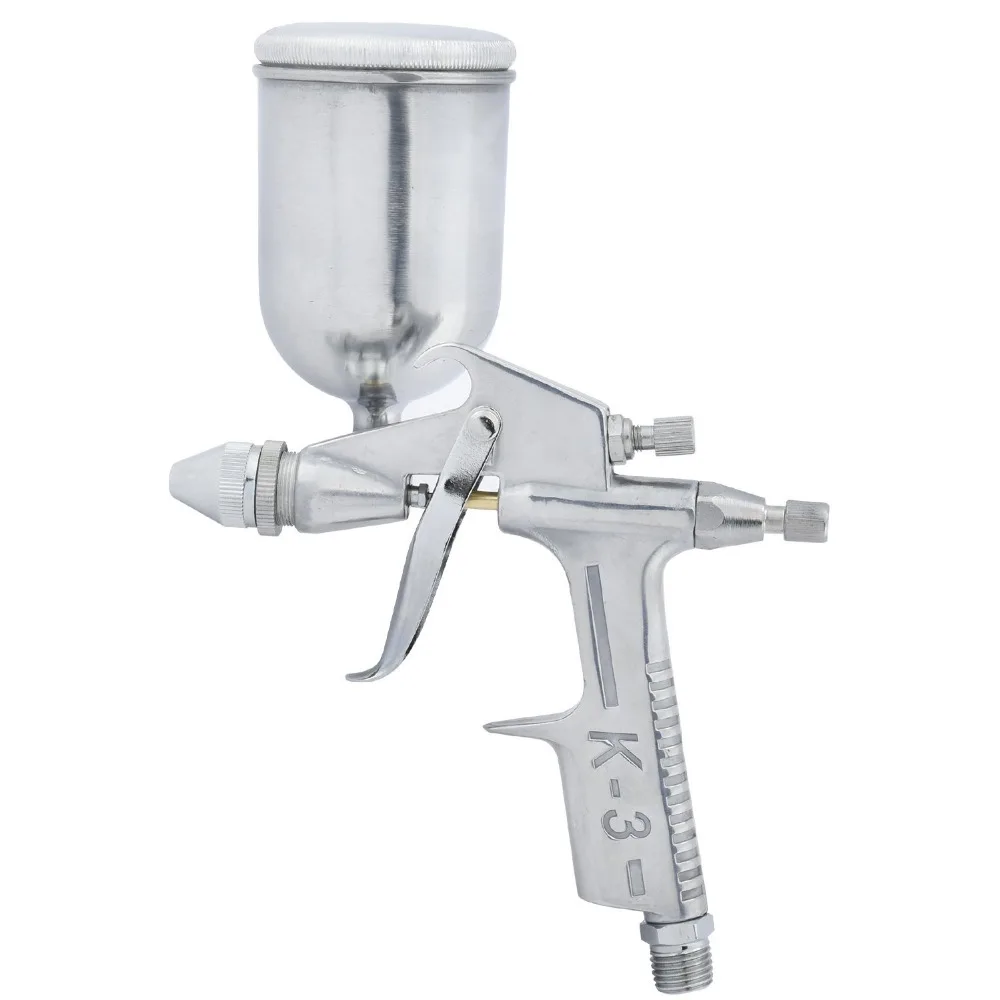 Mini Gravity Air Spray Gun 90 Degree Swivel Cup 0.5mm Nozzle 200 CC Cup