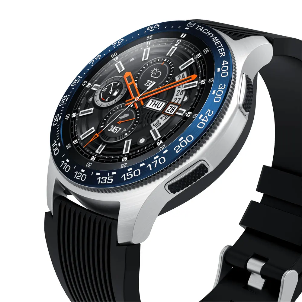 Для samsung Galaxy Watch 46 мм ободок кольцо клейкая крышка против царапин металлическое защитное кольцо Смарт-часы крышка# B