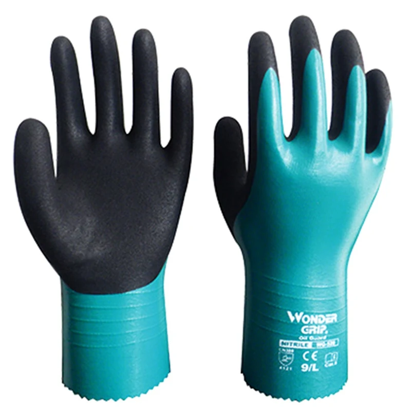 

4132 Chemical Resistant Safety Glove Nitrile Fully Dipped Water Proof Labor Glove Oil Resistant Comfortable Antibiotic