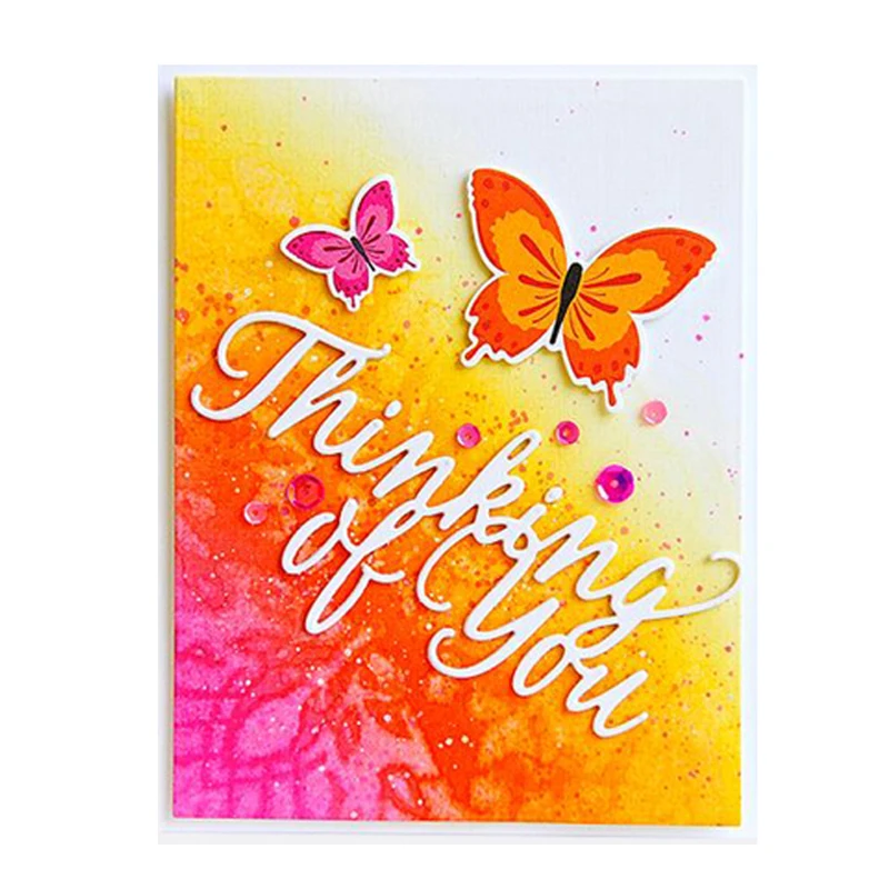 

JC Metal Cutting Dies for Scrapbooking Cut Die Craft Thinking of You Stencil Album Embossing Folder Paper Cards Maker Template