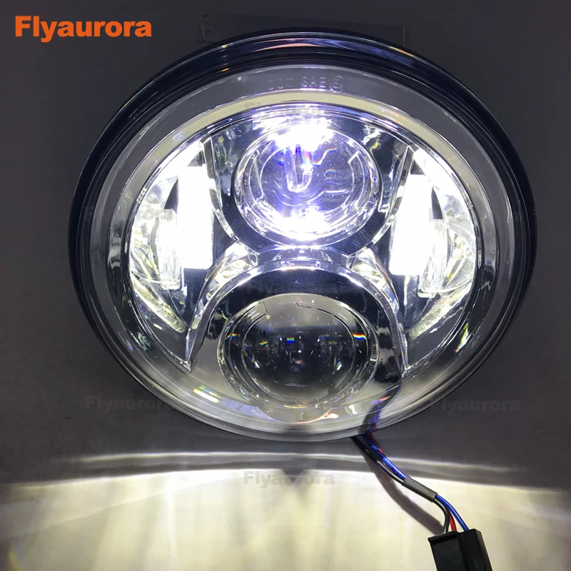 Универсальный 7 &quotLed автомобиль мотоцикл фар H4 Phare фарол Moto фары головного света