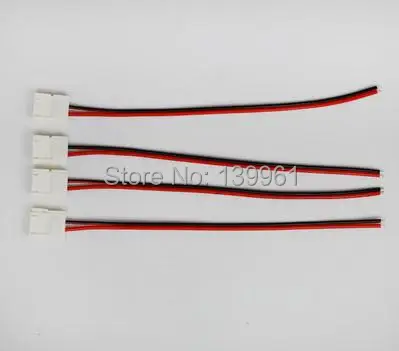 10pcs Solderless Connector with Wire for Single Color 5050 Led Strip