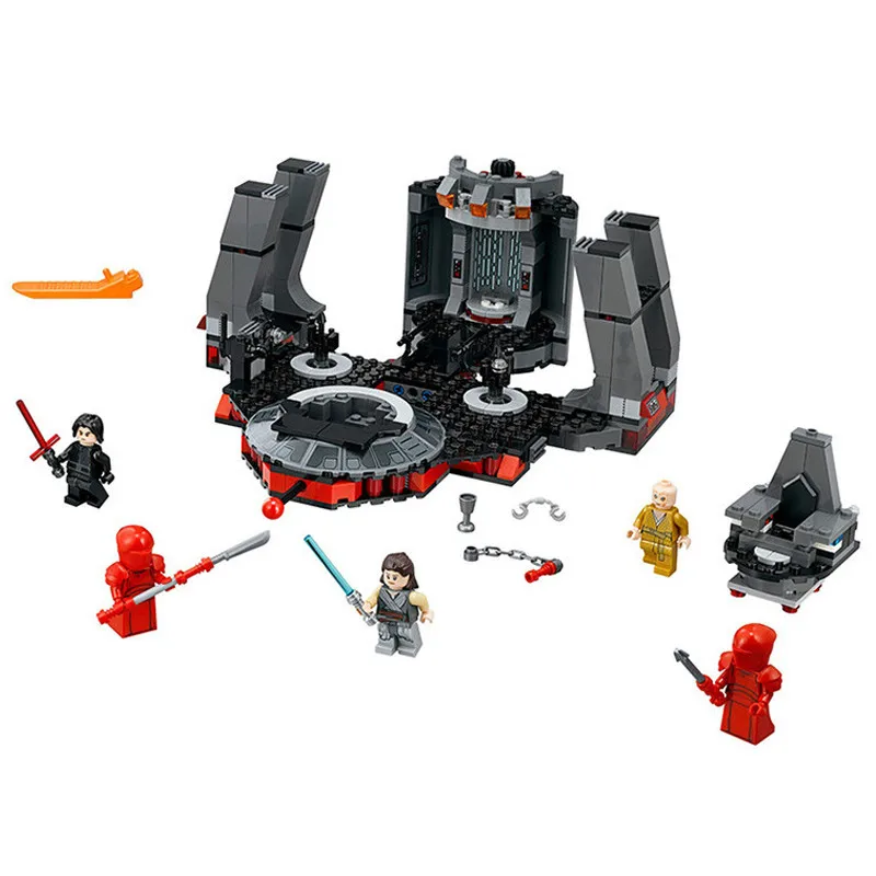 

New Star Wars Snoke's Throne Room Set Compatible Legoing StarWars 75216 Model Building Blocks Bricks Children Toys Christmas