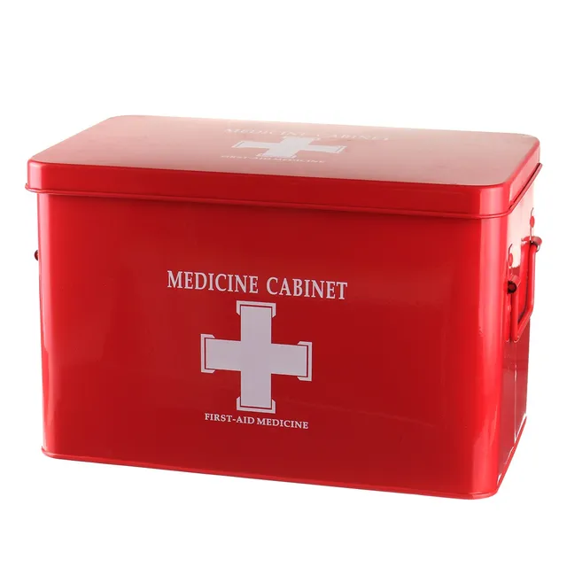 NEW Metal Medicine Cabinet Multi-layered Family Box First Aid Storage Box Storage Medical Gathering Emergency Kits