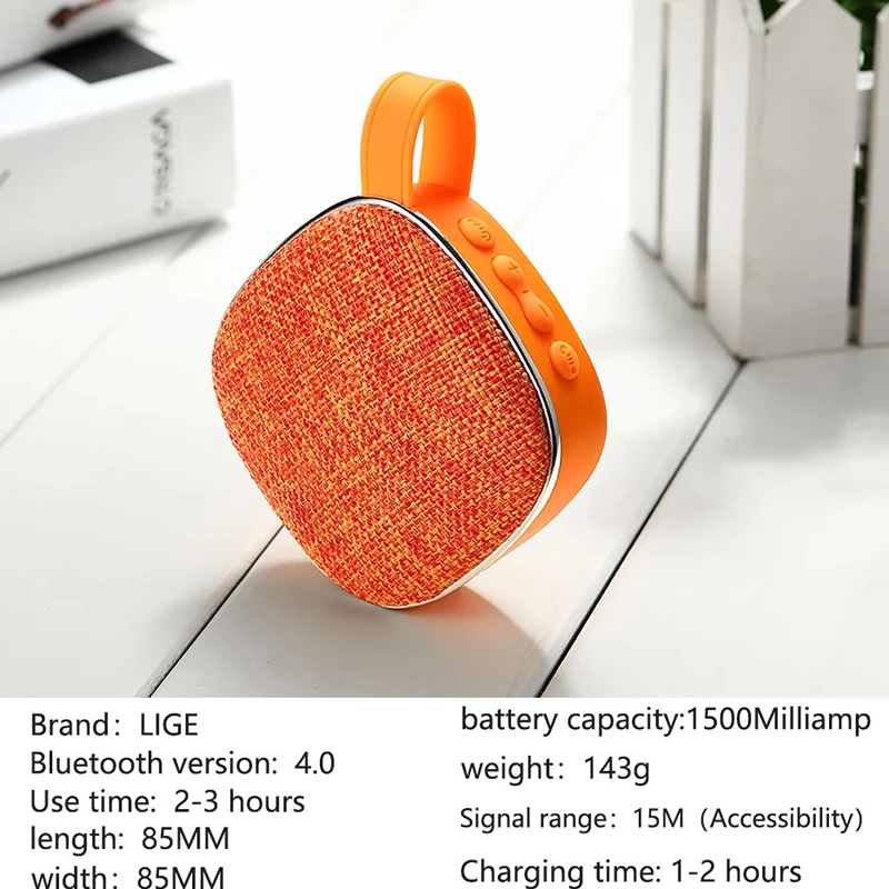 2019 LIGE Mini Bluetooth наружный динамик водонепроницаемый портативный беспроводной