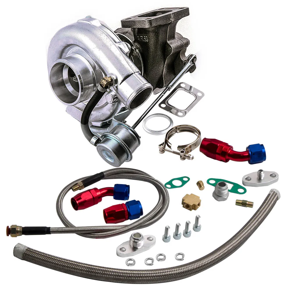Для комбинированного двигателя T3 T4 T3T4 TO4E V band Turbo 0 63 AR|kit kits|kit arkit turbo |