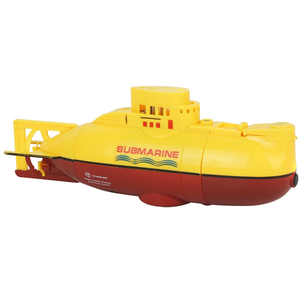 Подводная лодка на радиоуправлении открытый игрушки дистанционного Управление игрушки для детей мини подводная лодка Модель Катера высокой мощности 3,7 V большая модель - Цвет: yellow