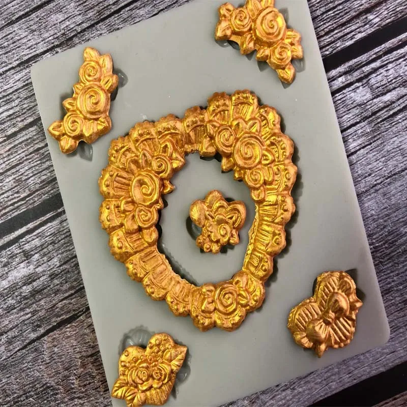 

New embossed photo frame silicone mold DIY fondant cake mold chocolate fudge mold baking utensils