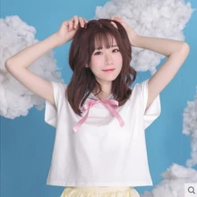 Принцесса сладкий Лолита футболка [dollydelly] дизайн мягкой сестра колледжа ветер темно-воротник Прекрасный свободная футболка Dolley-0042