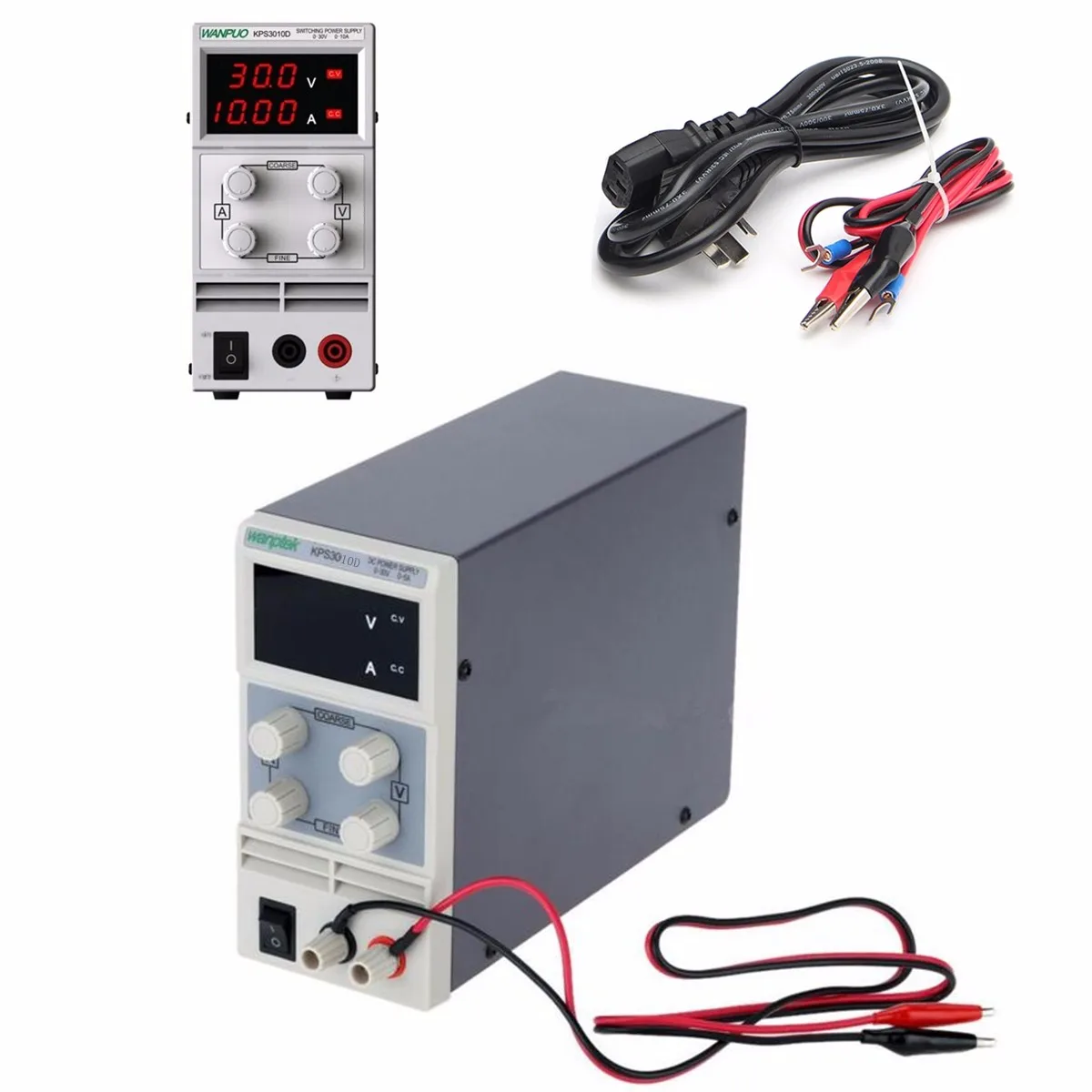

NEW Mini Double LED DC Digital Adjustable DC Power Supply ,0~30V 0~10A ,110V-220V, Switching Power Supply 0.1V/0.01A