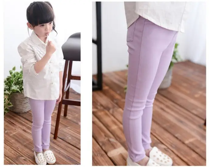 VEENIBEAR/весенне-осенние штаны для девочек хлопковые леггинсы для девочки детские штаны узкие брюки-карандаш возраст От 3 до 11 лет