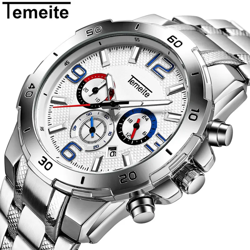 

Relogio Masculino 2017 NEW Men's Watches Top Brand Luxury Men Quartz Watch Man Full Steel Multifunction Date Fashion Sport Clock