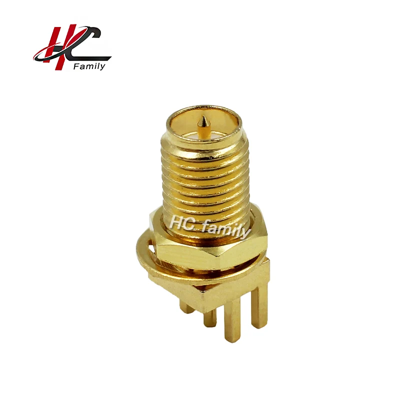 

1pc Reserve polarity SMA Female Jack Solder Edge PCB Straight Mount Gold plated RF Connector Receptacle Solder