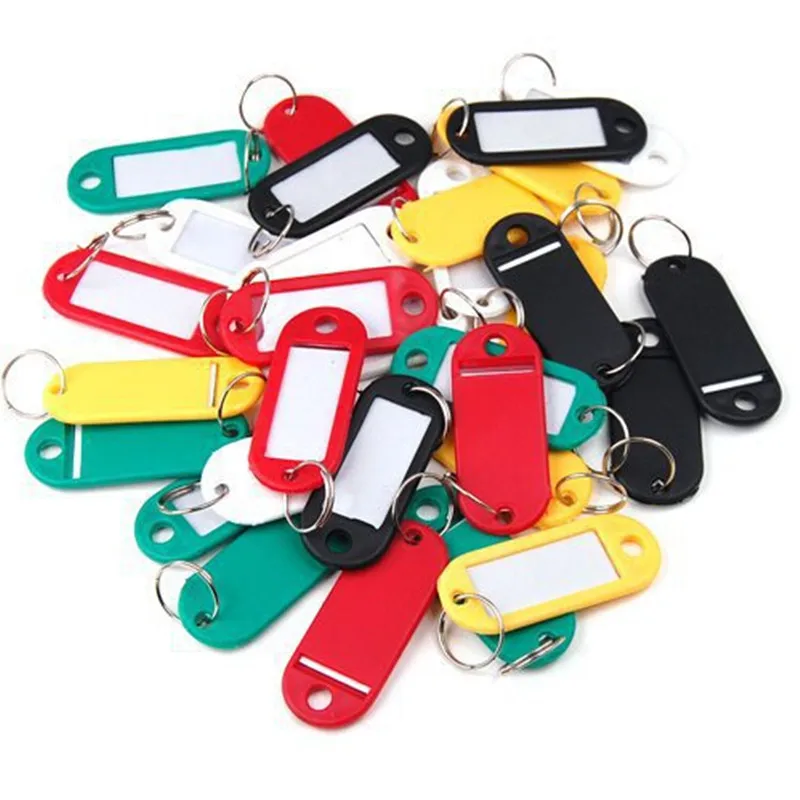 Pack De 20 Llaveros Etiquetables De Plástico - 10 Colores, Resistentes Al Agua, Ideales Para Organizar Llaves Y Equipaje