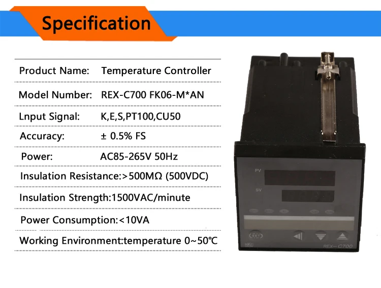 REX-C700 FK06-M* PID intellenge регулятор температуры до 1300 Цельсия, 72X72 мм термостаты replay контроль выход