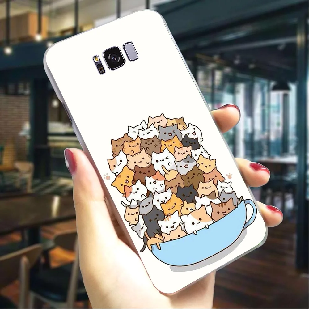 

Funny Pile Of Cat Hard Cover for Samsung Galaxy A3 2017 Protective Phone Case for Samsung Galaxy A7 A8 Plus A9 A10 A30