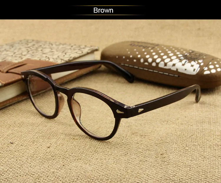 Модная круглая прозрачная Оправа очков с прозрачными линзами для женщин и мужчин компьютерные очки Armacao de Oculos - Цвет оправы: Brown