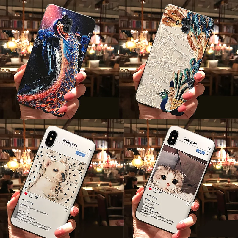 

3D Relief Case Peacock For TPU Samsung Galaxy A7 A5 J5 2017 A3 A6 A9 A8 Star J1 mini J3 J4 J6 J7 Prime J8 2016 2018 Plus Animals