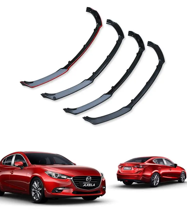 

ABS Car Front Bumper Lip Spoiler Diffuser Cover Fit For MAZDA 3 M3 Axela Sedan 2014 2015 2016 2017 2018