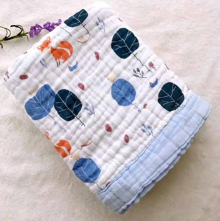 Новый 6 Слоев Натуральной муслин детское одеяло baby Пеленальный конверт Обёрточная бумага новорожденных супер мягкие детские постельные