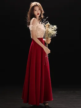 

Red Elegant Sequin Oriental Style Dresses Chinese Bride Vintage Traditional Wedding Cheongsam Dress Long Mermaid Qipao Plus Size