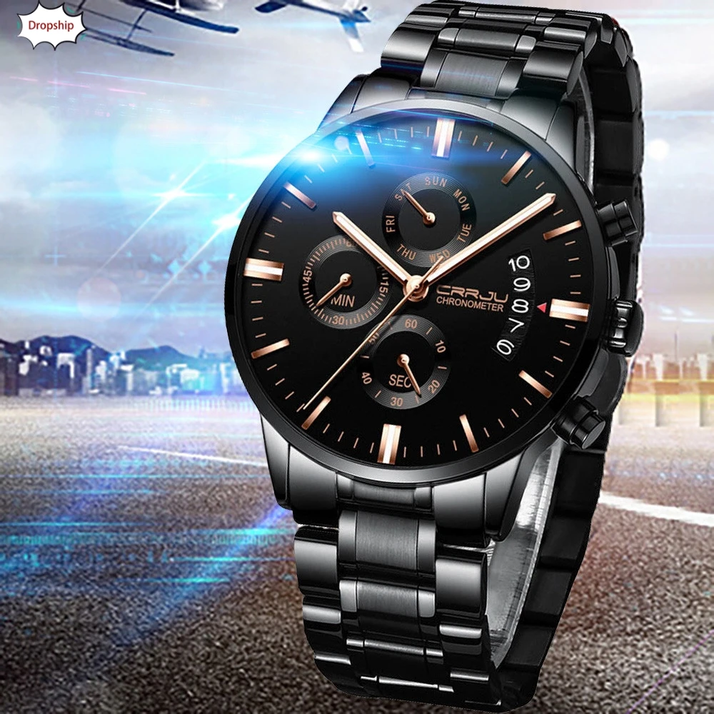 

OTOKYMen WatchFashion 3ATM Waterproof Man Six Needle Watch Time Multi-function Watch Date Display Business WatchDropShipingAug17