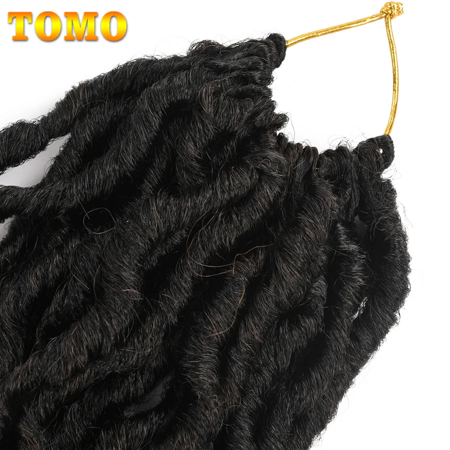 TOMO 18 Inch Ombre Blond Faux Locs кудрявязаный крючком ные косы 24 пряди синтетические вьющиеся волосы Kanekalon плетение наращивание волос