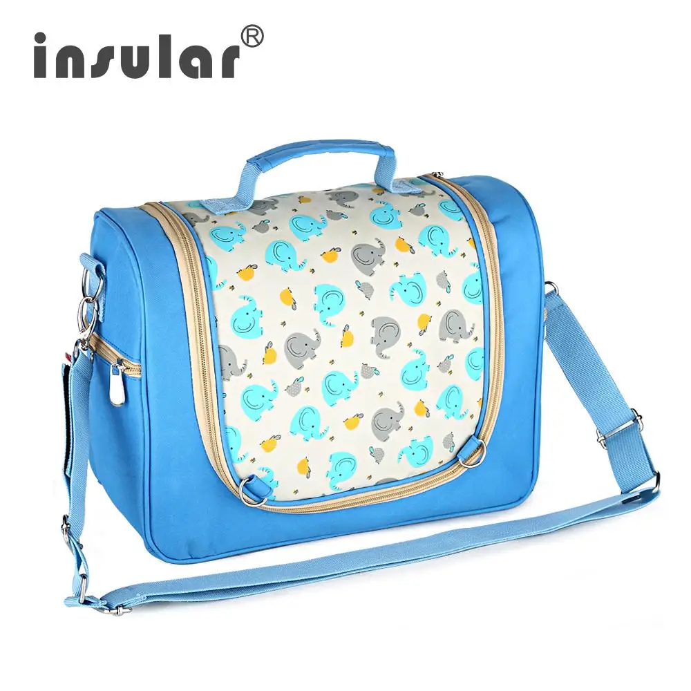 

INSULAR Diaper Bag Multifunctional Baby Bag Waterproof Hanging On The Stroller Shoulder Strap Back Opening Mummy Bag Portable