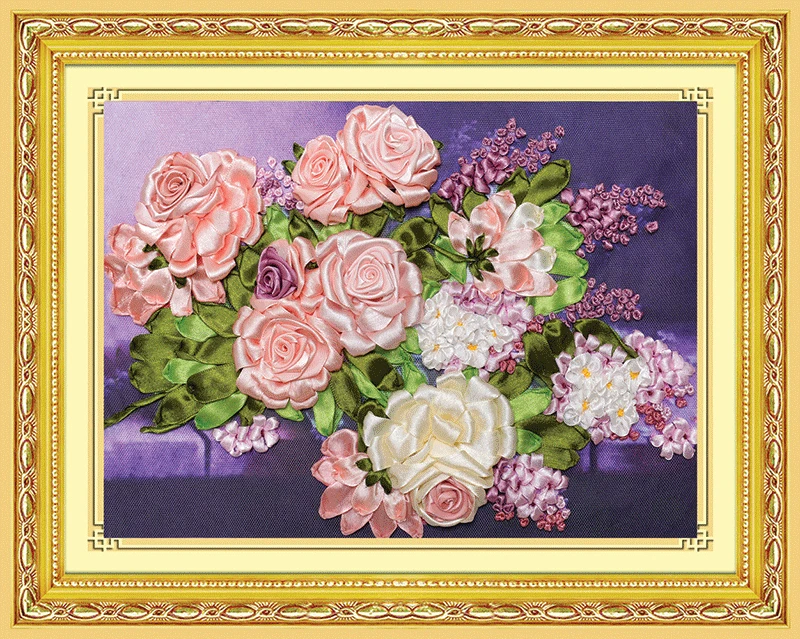 40x30 см вышивка цветочный узор DIY 3d вышивания крестиком работа иголкой