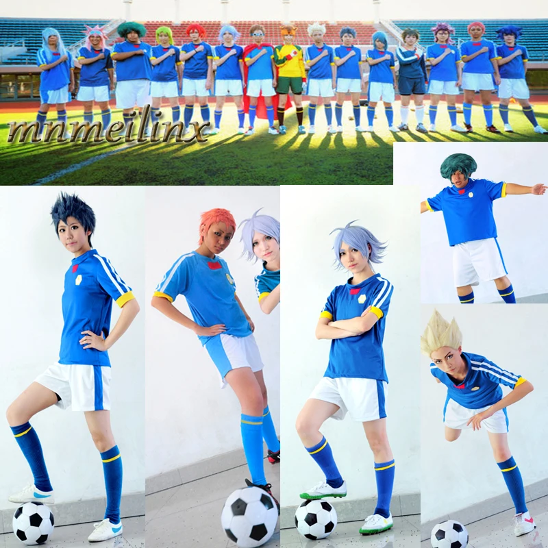 

Inazuma Eleven Inazuma Japan Soccer Team Summer School Uniform Cosplay Costume Sports Uniform Customize Free Shipping