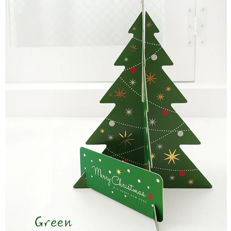 Креативные 3D открытки на рождественскую елку, подарки с рождеством, открытка на Рождество, подарок на год