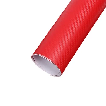 

Vinyl Car Sticker Wrap 100x40CM Accessories Decoration Carbon Fiber Red