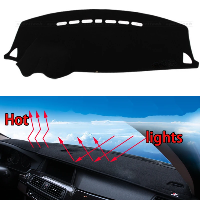 

Car dashboard Avoid light pad Instrument platform desk cover Mats Carpets Auto accessories car styling for Mitsubishi LANCER-EX