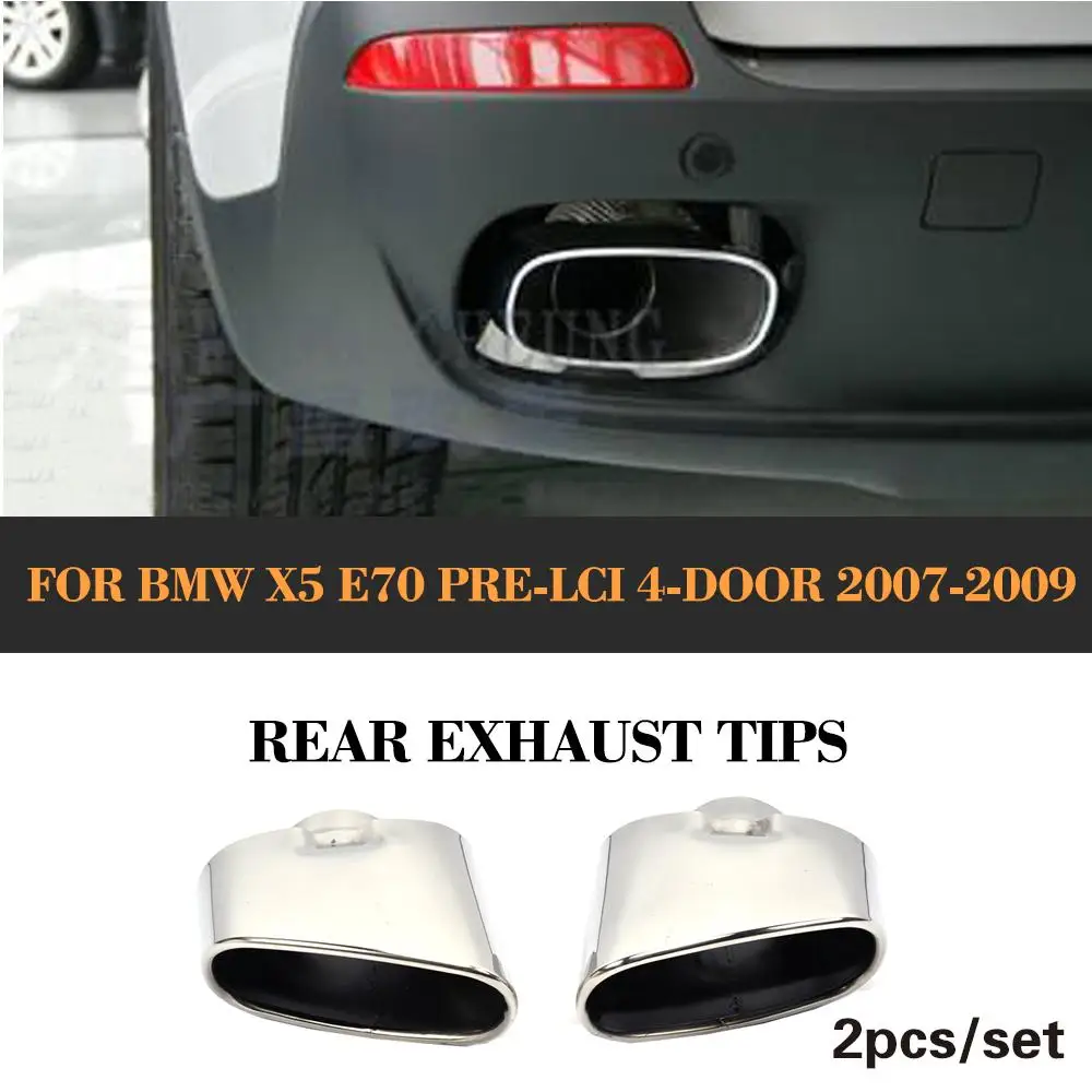 Car Rear Exhaust Tip Muffler Pipe End For Bmw X5 E70 Prefacelift Non