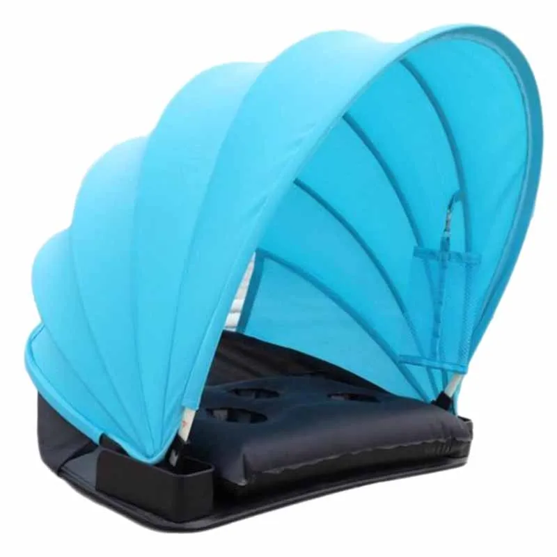 Супер-портативный складной зонт быстрое автоматическое открытие Одиночная палатка с защитой от солнца пляжный мини-зонтик с - Цвет: Blue