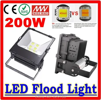 

200W LED Flood light With MeadWell LED Driver Warm/Natural white/Cool white IP65 Waterproof 3 Years Warranty