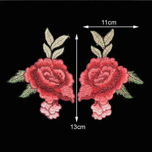 Красочные вышитые розы шитье на/железа на патч цветок патч наклейки для одежды значок швейная ткань Аппликация Скрапбукинг - Цвет: NL154