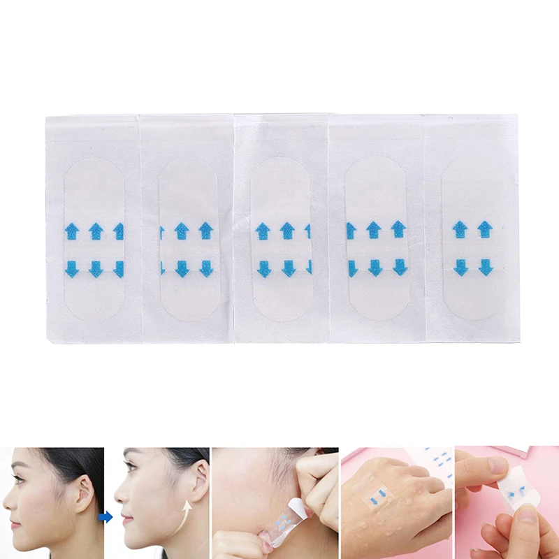 

5pcs Lift Face Sticker Thin Face Stick Face Artifact Invisible Sticker Lift Chin Medical Tape Makeup Face Lift Tools