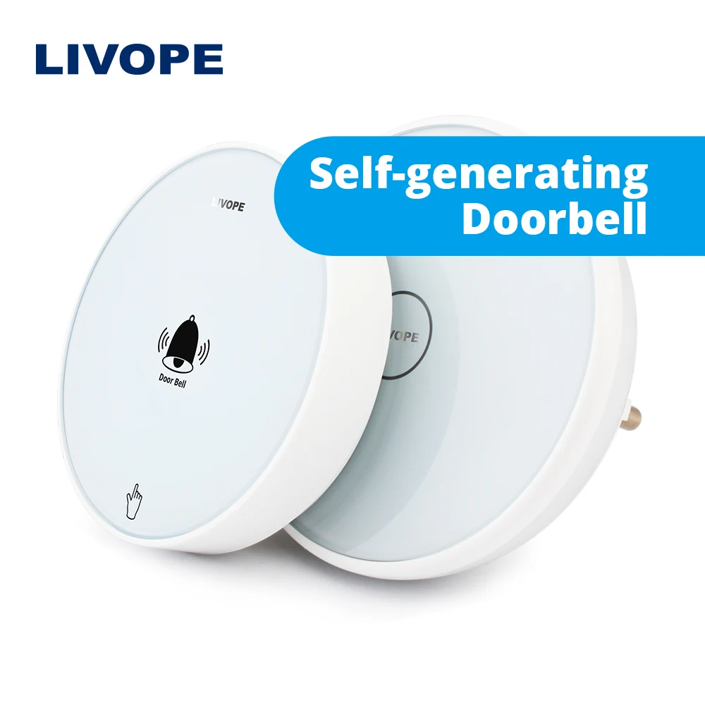 LIVOPE Ding Dong Wireless electronic touch doorbell,smart wifi calling bell, with Night Light,no